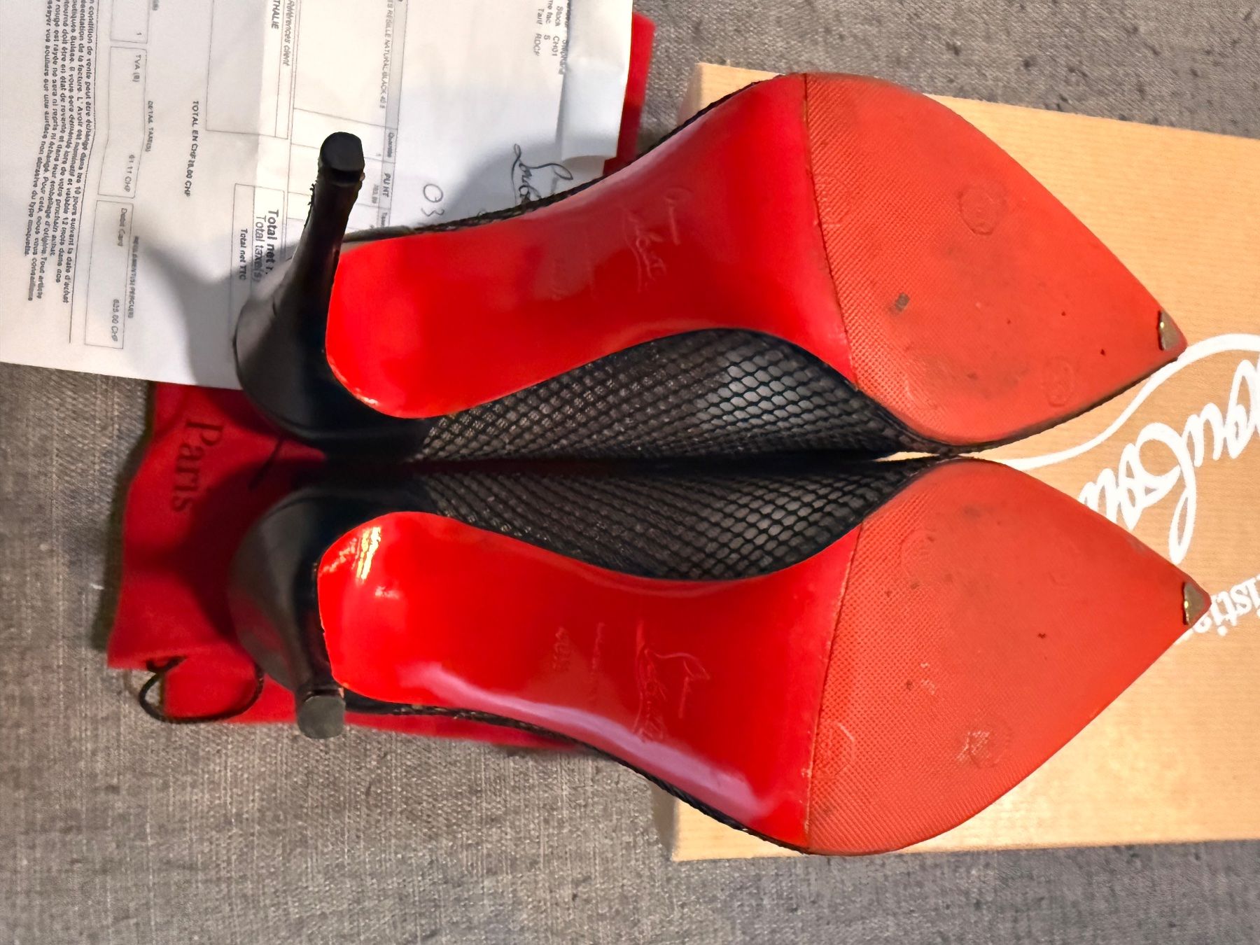 Christian Louboutin Damenschuhe: Louboutin noir à résille – Gebraucht aus Genève von Rachelp13 4