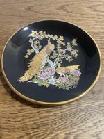 Dakas Keramik Tellerchen 24K Gold Pfauen Motiv Handgemacht