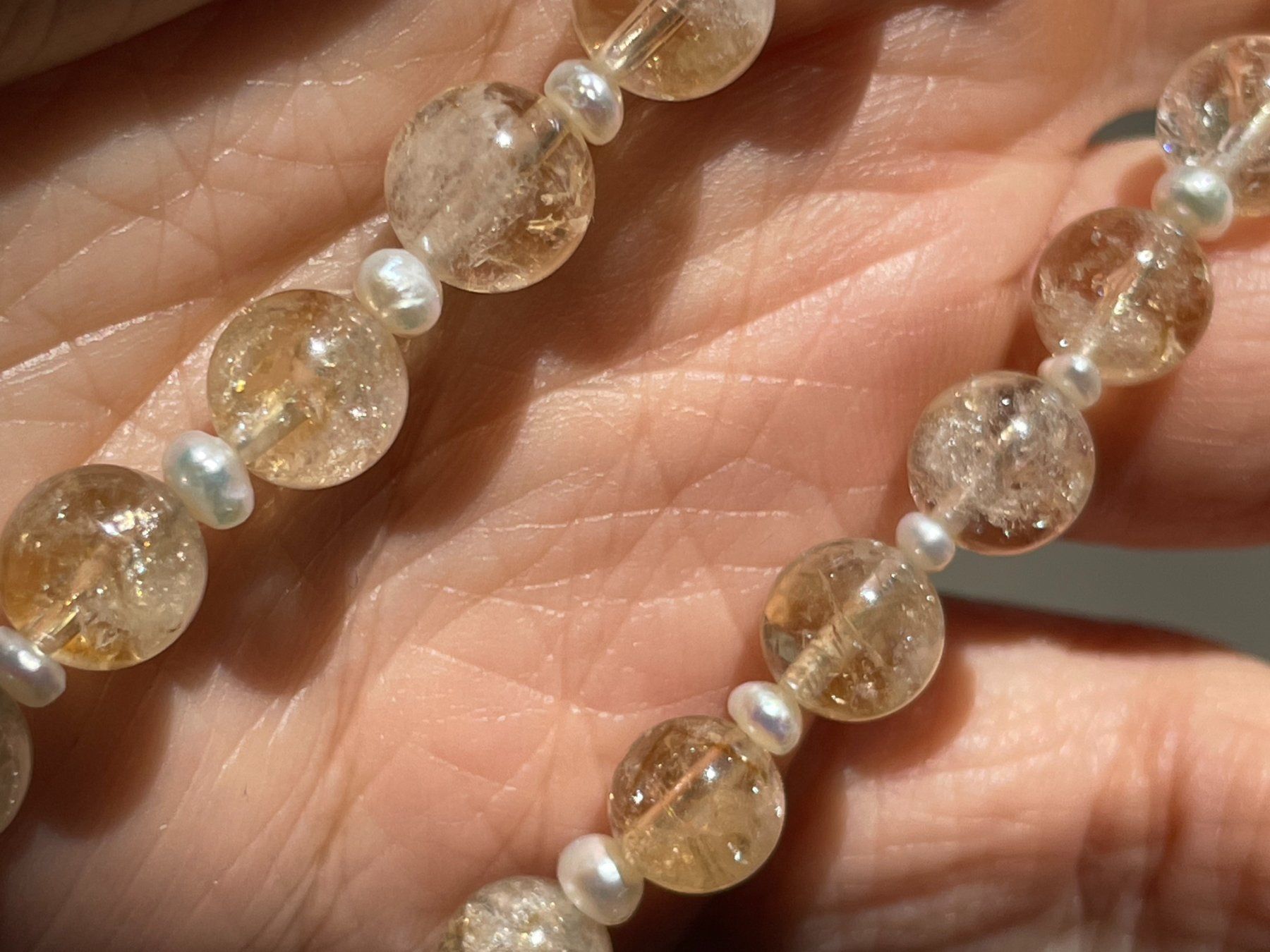 Catenine: Echte Citrin Barockperle Kette Handarbeit&Geschenkidee – Nuovo e nell'imballaggio originale da Schiers venduto da sisikristall 2