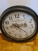 XXL Wanduhr 65 cm Vintage – Metallrahmen & Glas – Rustikaler