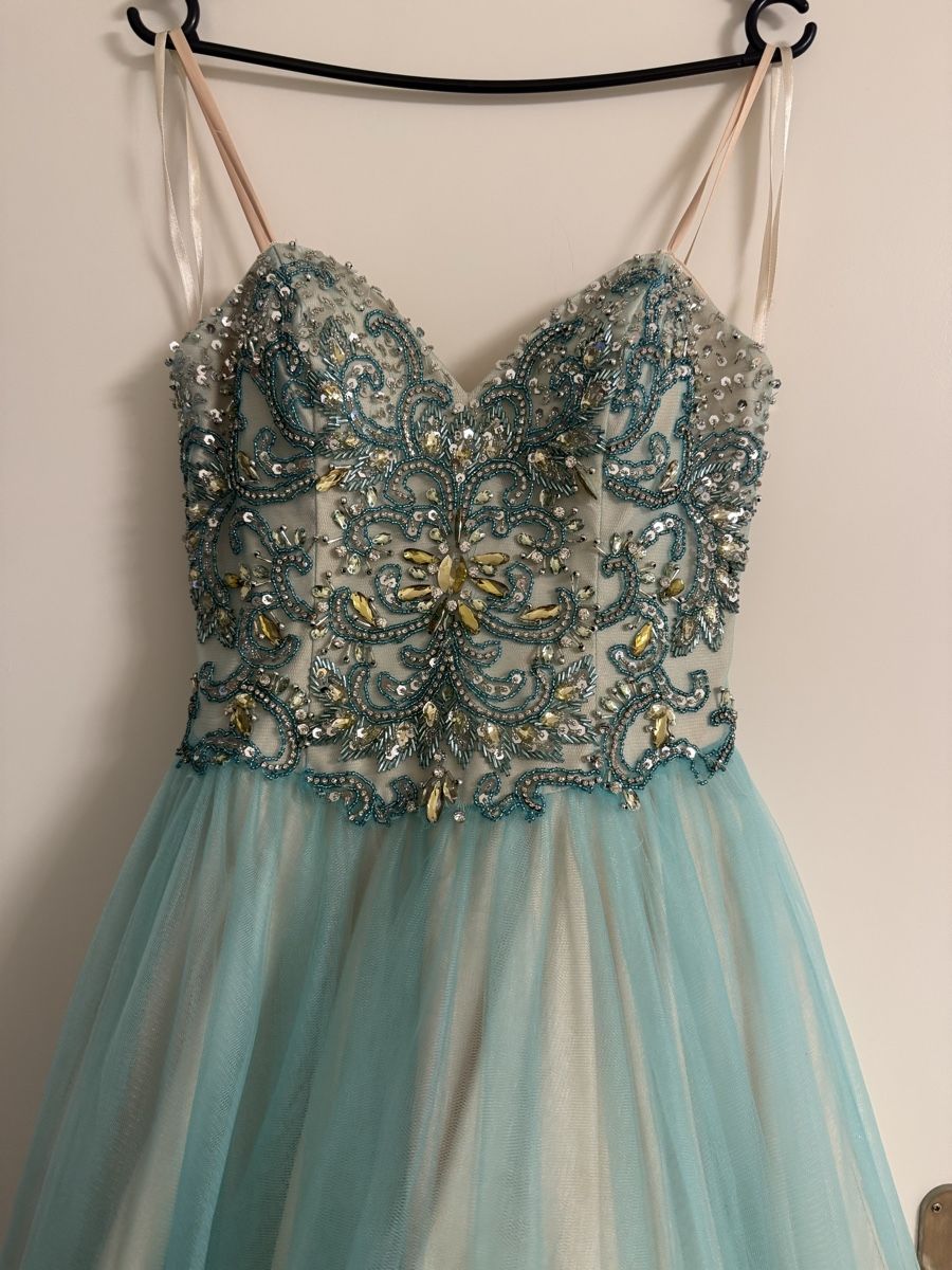 Kleider: Abendkleid Blau/Champagner – Gebraucht aus Bülach von Siar1 1