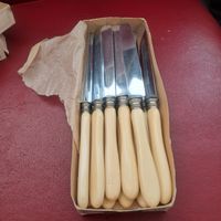Besteckset 11 Messer Elfenbein Griffe Bleuler A Zurich 796