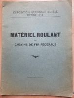 Matériel Roulant. CFF. Exposition nationale Bern 1914 RARE