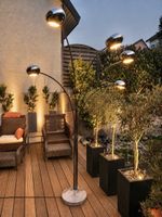 Bogenlampe 5-flammig mit Marmorfuss–im Stil von Relux Milano