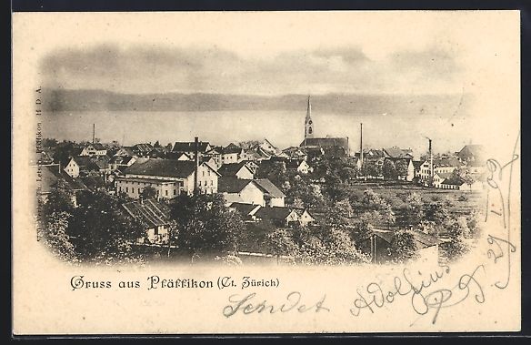 Ansichtskarten: Pfäffikon /Zürich, Totalansicht mit Wa – Gebraucht aus Berlin von bartko-reher