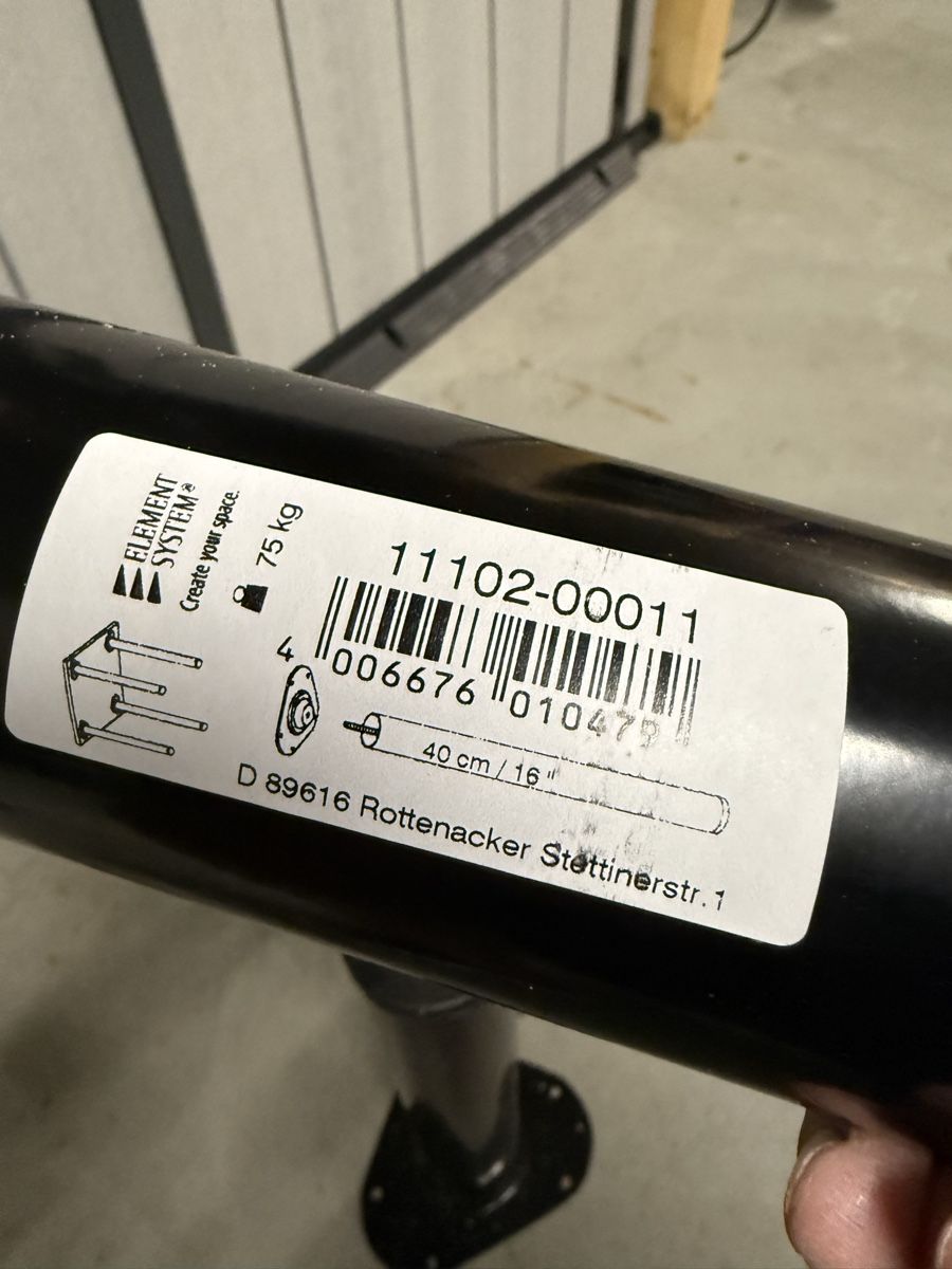 Sonstiges Mobiliar: Möbelfüsse Element System schwarz 40cm 4 Stk. Neu – Neu und originalverpackt aus Gunzgen von Fra1990 1
