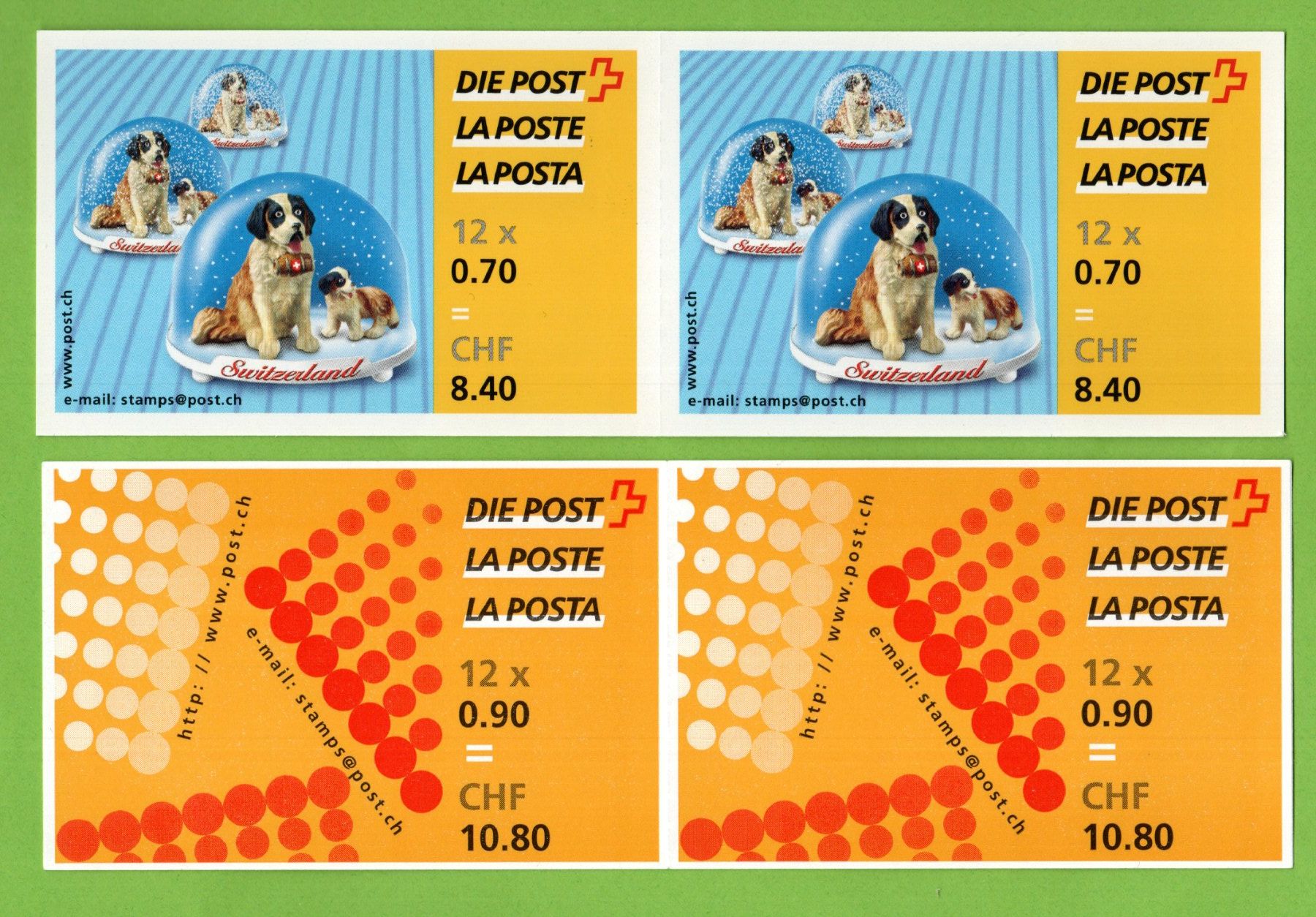 Alle Briefmarken: 2001 B-Post + A-Post beide 1. Tag nicht gefaltet SBK 35.-- – Gebraucht aus Stein am Rhein von Huehnerhund 1