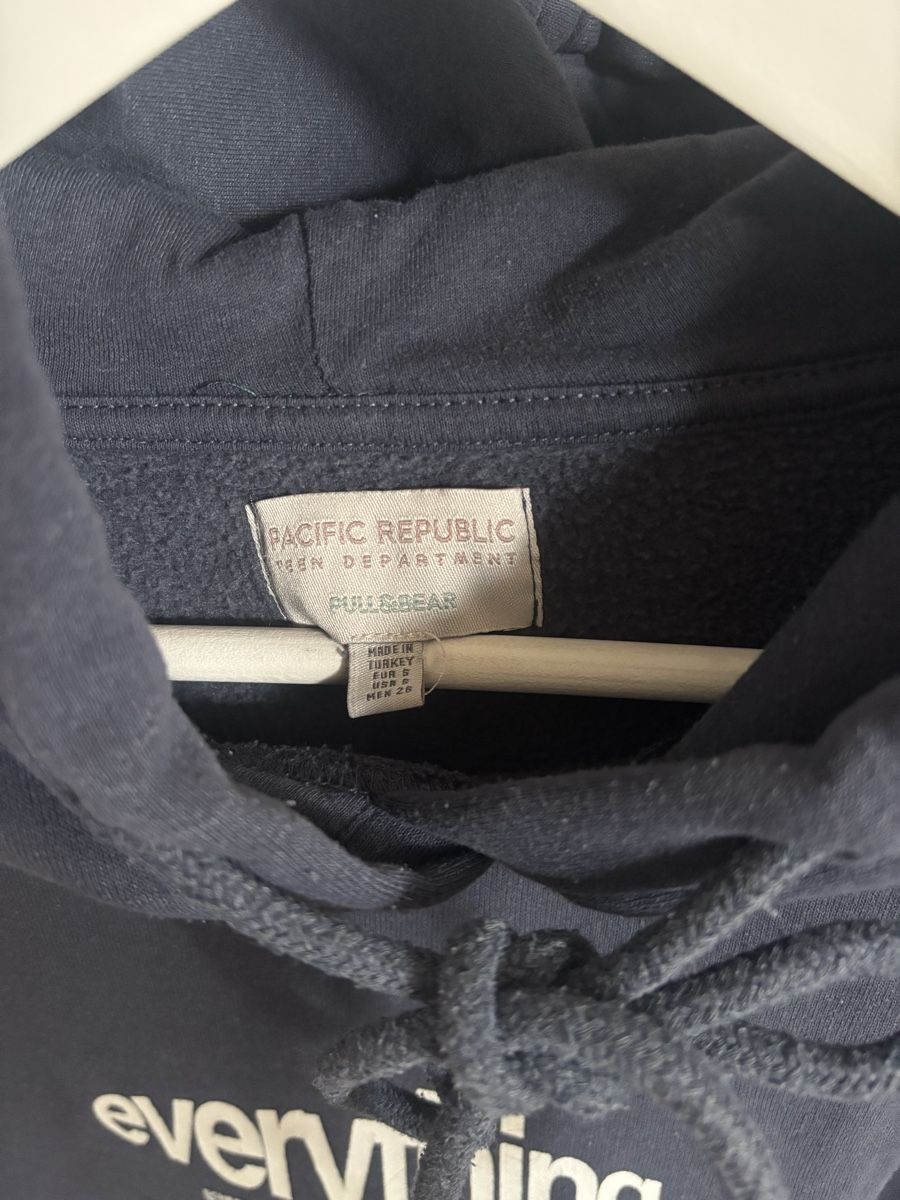 Pull&Bear Maglioni & Felpe: Pull&Bear oversized hoodie in blau mit Backprint – Usato da Basel venduto da AnninaD97 3