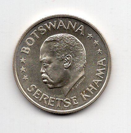 Tutti le monete: (757) Botswana 1966, 50 Cents, top stgl – Usato da Rüthi (Rheintal) venduto da erdnuessli1 1