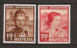 PJ141- Détachés bloc Pro Juventute 1941 *