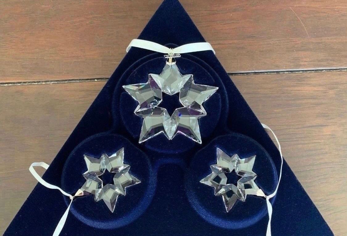 Swarovski Alle Dekorationen: Swarovski Stern Ornament 3-er Set 2019 – Neu und originalverpackt aus Wil SG von Sissi..79.. 2