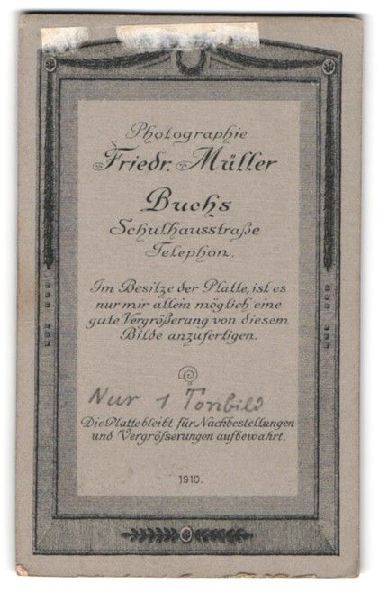 Photos & affiches: Fotografie Friedr. Müller, Buchs, Schul – D'occasion à Berlin par bartko-reher