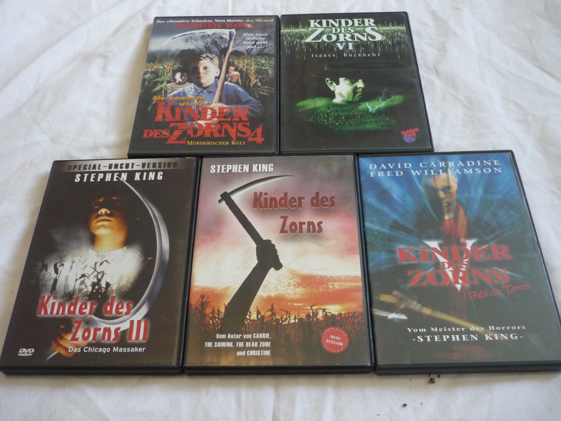 Tutti i DVDs: 5x DVD Horror - Kinder des Zorns - Stephen King – Usato da Beringen venduto da zzRegal
