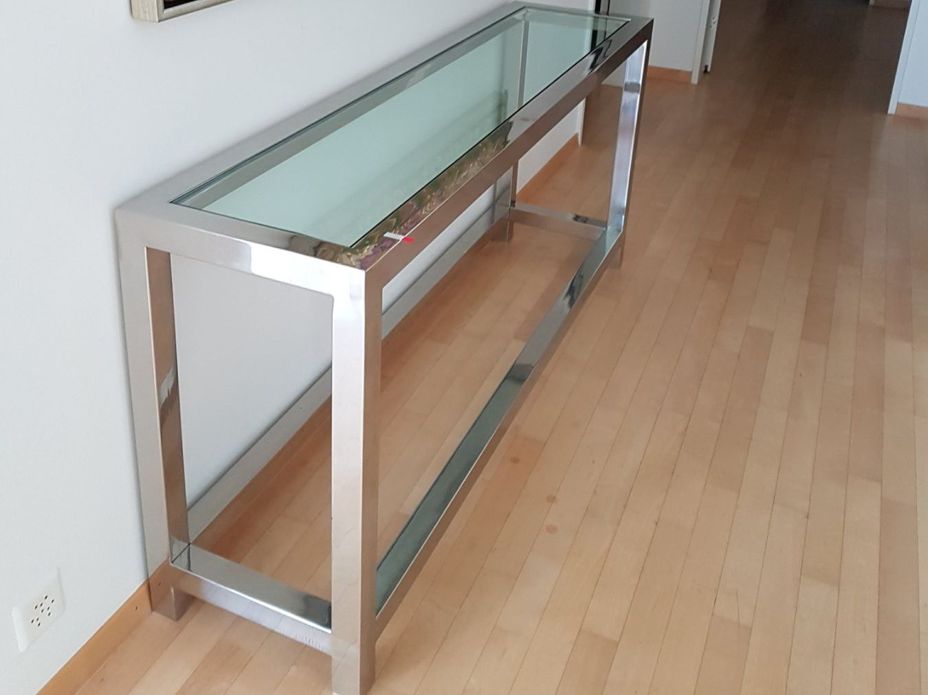 Tavoli: Luxus console table in chrome metal and thick glass – Usato da Adliswil venduto da fashionholic 1
