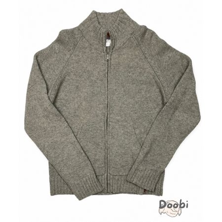 Cardigan Carhartt zippé gris 100% laine d’agneau – Taille XL