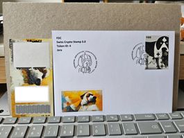 FDC Ausschnitt Swiss Crypto Stamp 3.0, ID4, Jara