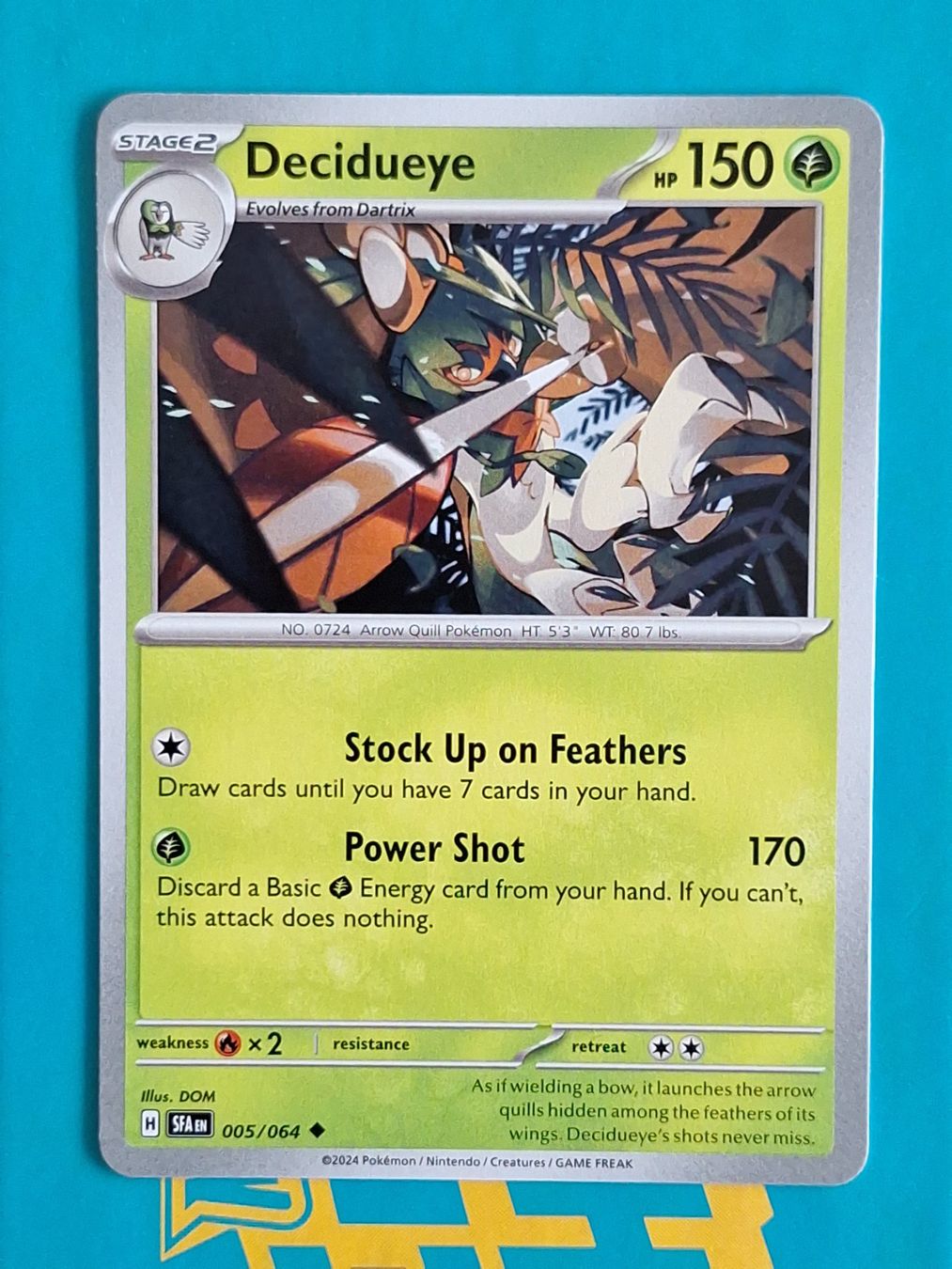 Pokémon Sammelbilder & Trading cards: Decidueye - Pokemon Shrouded Fable - #6.1 – Gebraucht aus Altstätten SG von GGsGameshop