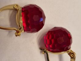 Ohrringe aus Glas, Ohrclips, Ohrstecker, neu und ungetragen