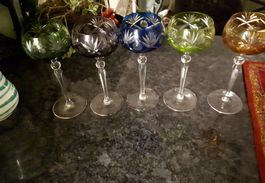5 Weingläser Kristall
