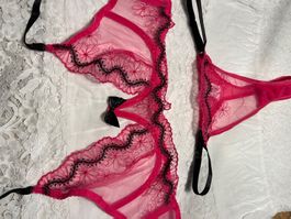 Trasparente launge set in colore fuchsia-M/L- nuovo