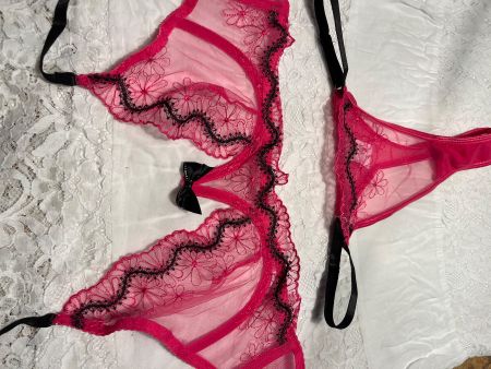Trasparente launge set in colore fuchsia-M/L- nuovo