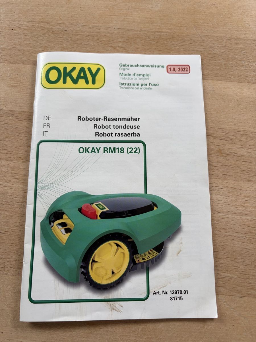 Tagliaerba: Rasenmäherroboter Okay mit Garage – Usato da Schwendi venduto da Steiegg 5