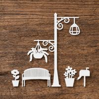 Neues Stanzschablonen-Set Vorgarten-Szene