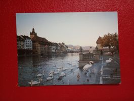 Luzern Abendstimmung an der Reuss