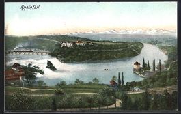 Rheinfall, Blick zum Wasserfall, 1910