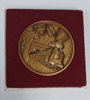 Médaille centenaire ligne Lausanne Vallorbe Paris 1870-1970