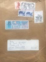 Frankreich 1988 Paketverpackung mit R-Kleber und 10F Flugm.