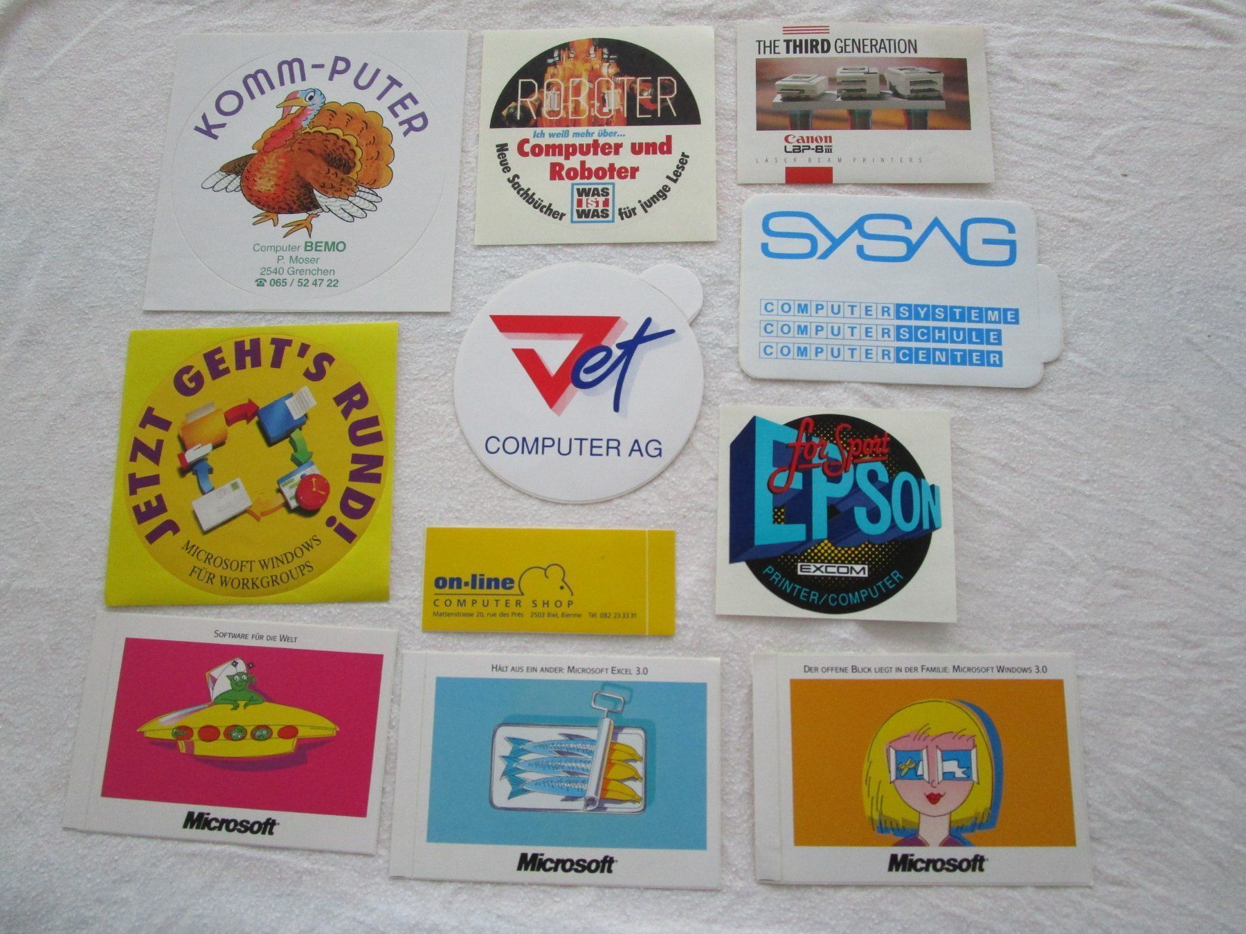 Sticker: Computer Aufkleber/Werbung/Reklame – Usato da Grenchen venduto da Uhus15