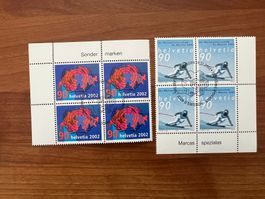 2002  CH Erstag gest.Viererblock mit Tab  (K190)