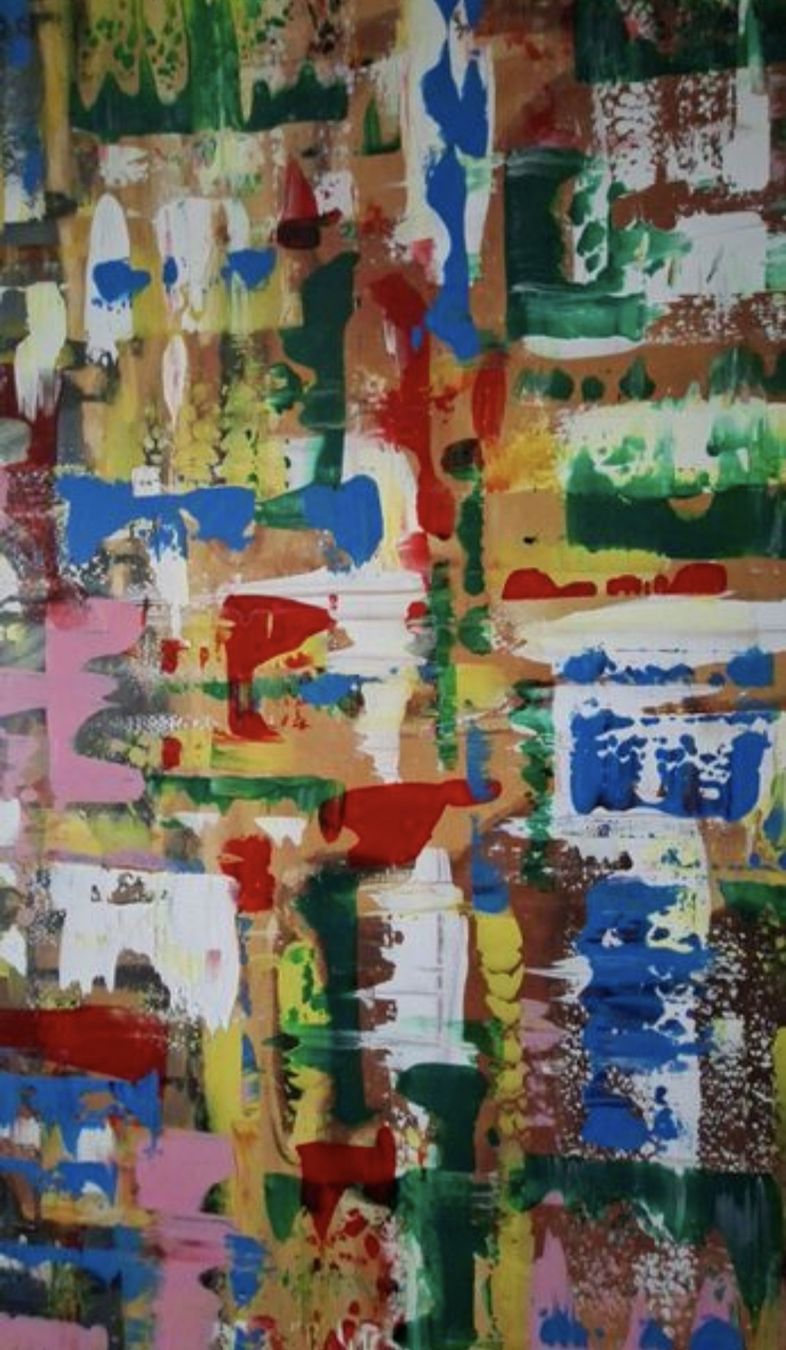 Dipinti: Gemälde " Bunt " handmade 88×88×3 – Nuovo (secondo la descrizione) da Riehen venduto da Steinbock1970 4