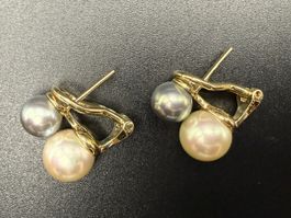 Elegante Ohrringe mit Perlen, Vintage