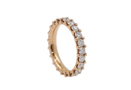 Alliance Ring 1.7ct NEU 18K Rotgold Grösse 50 *S2876