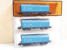 ROCO 3 x SBB Teleskop-Haubenwagen - Set Spur N