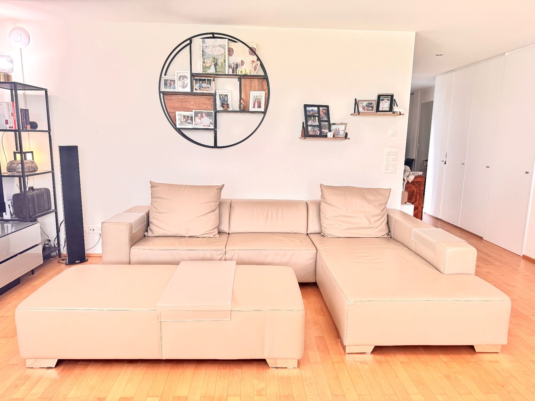 Divani: Echtleder-Ecksofa / Bettsofa, beige - Ewald Schillig QUINTO – Usato da Zürich venduto da nil_6px8 4