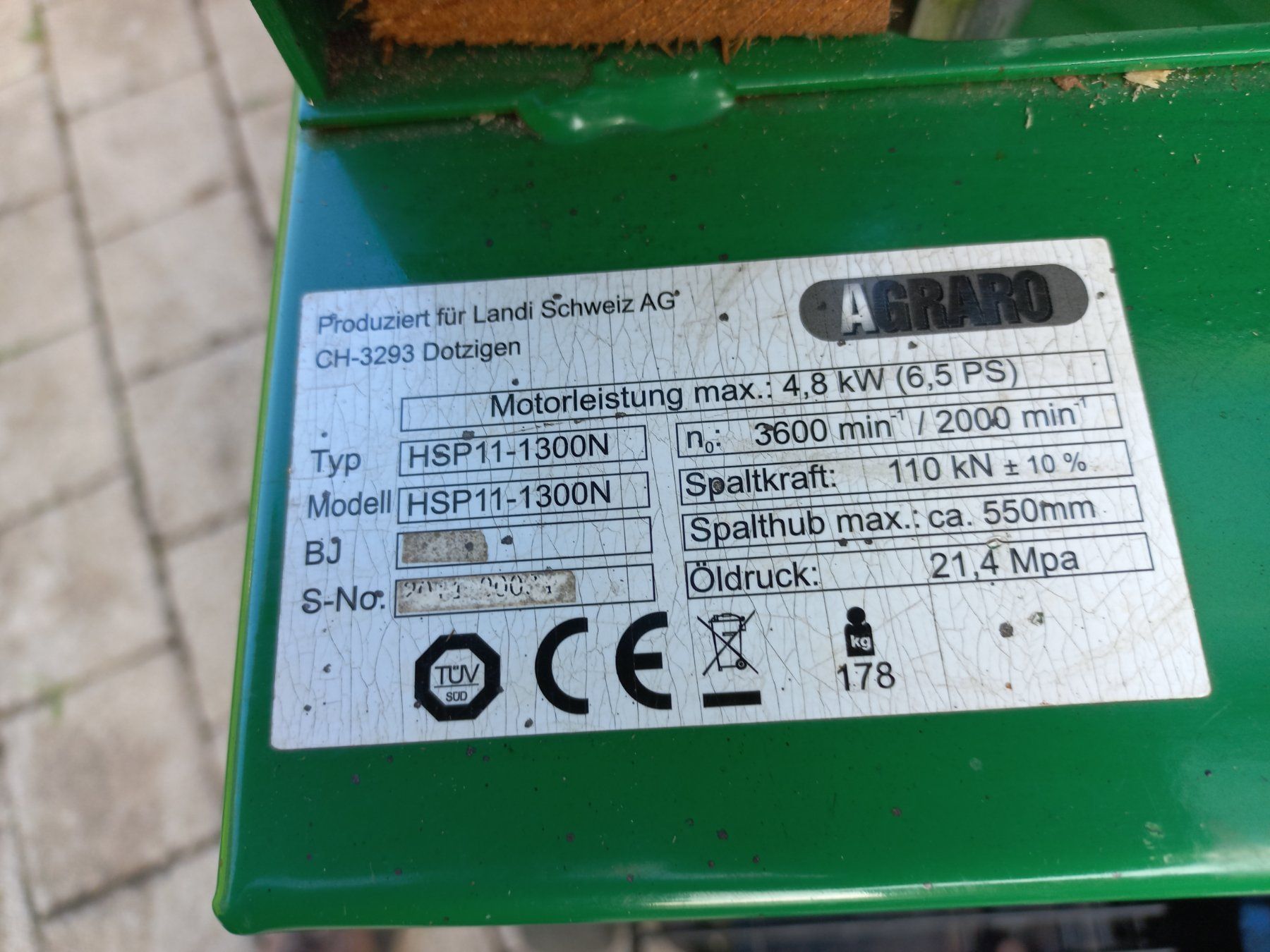 Alle Maschinen: Holzspalter mit Benzinmotor – Gebraucht aus Balsthal von buw 3