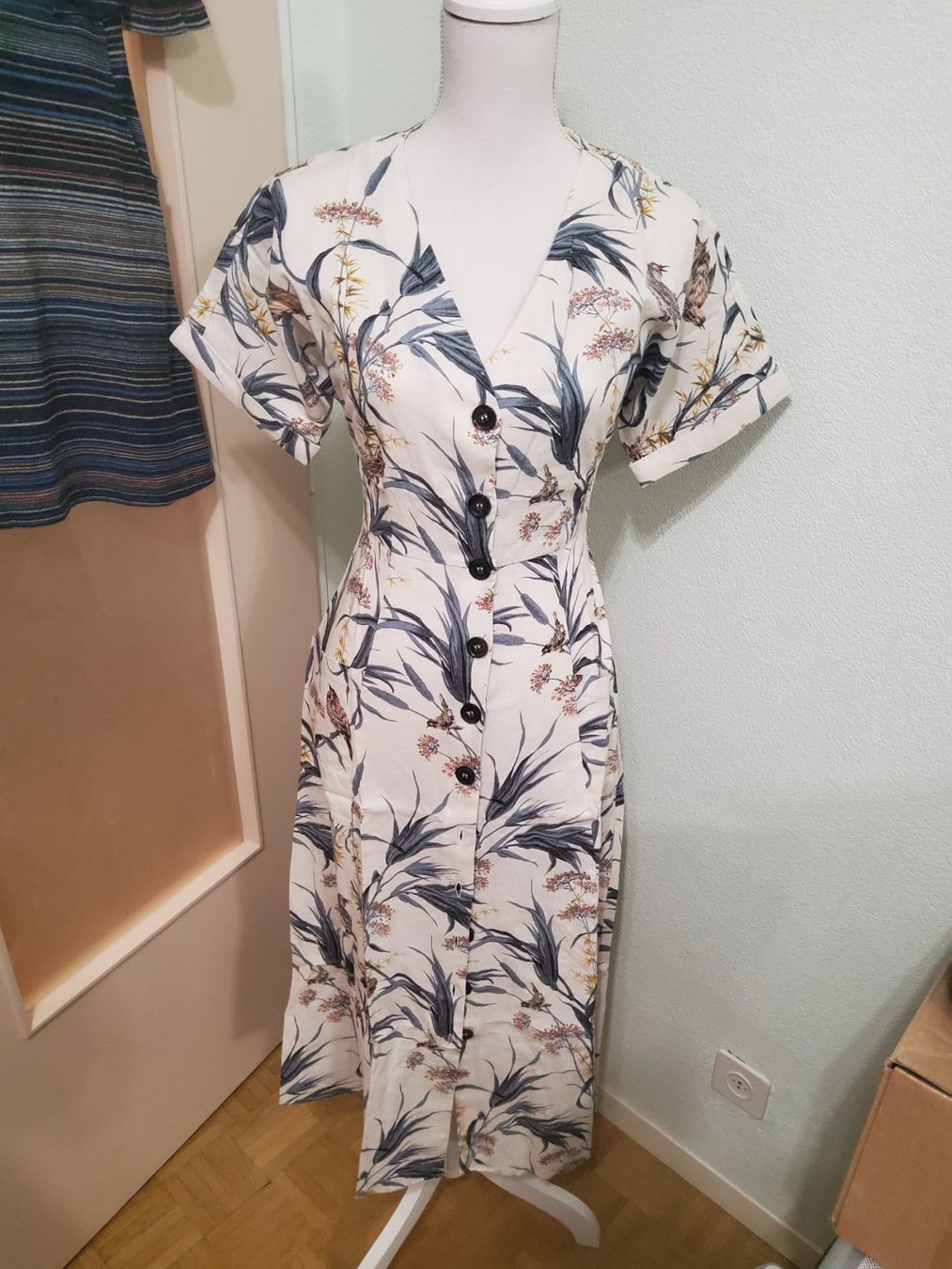 Vestiti: Robe d'été chic, imprimé oiseaux (NEW) – Nuovo e nell'imballaggio originale da Geneve venduto da Vladko1612 1