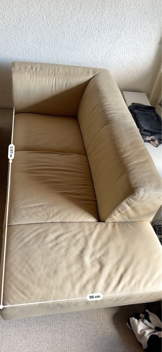 Divani: Echtleder Ecksofa Beige, muss schnell weg! – Usato da Biel/Bienne venduto da Thierry840 4