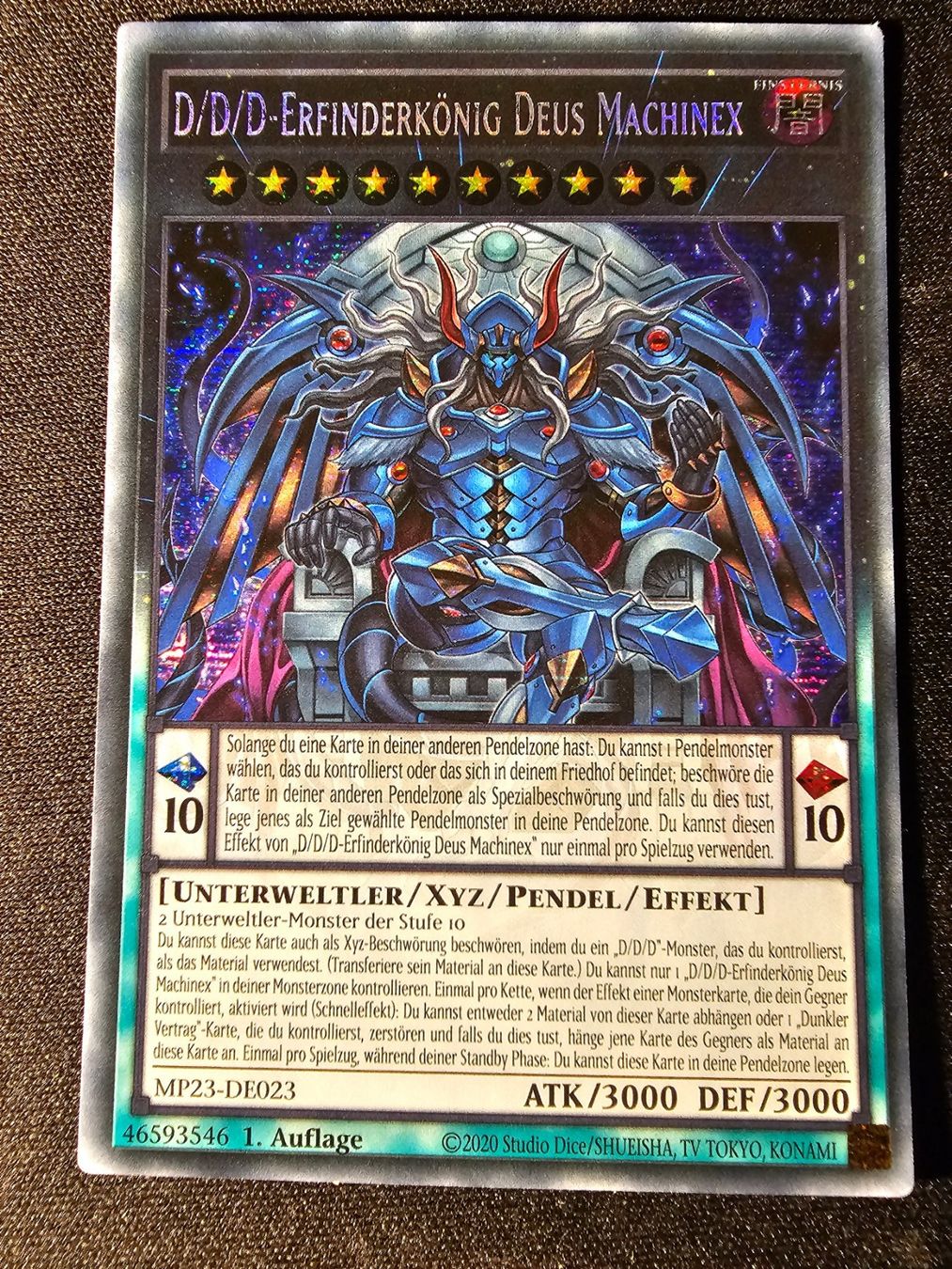 Yugioh Sammelbilder & Trading cards: D/D/D-Erfinderkönig Deus Machinex Yugioh – Gebraucht aus Bassersdorf von