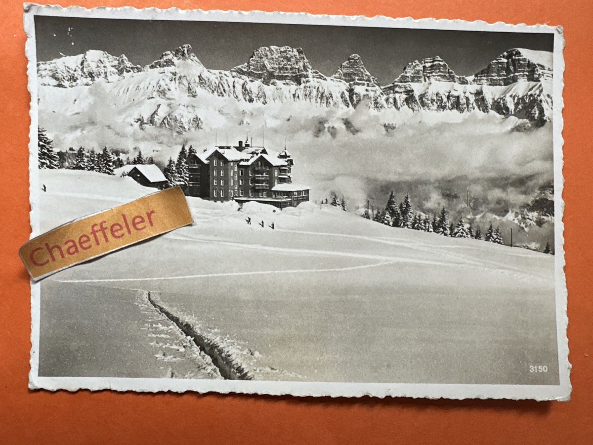 Cartoline postali: Feldpost: Hotel Alpina, Flums-Grossberg – Usato da Zürich venduto da Chaeffeler