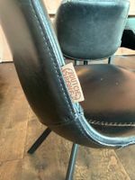 Stuhl Dutchbone Kunstleder schwarz Metallgestell gebraucht