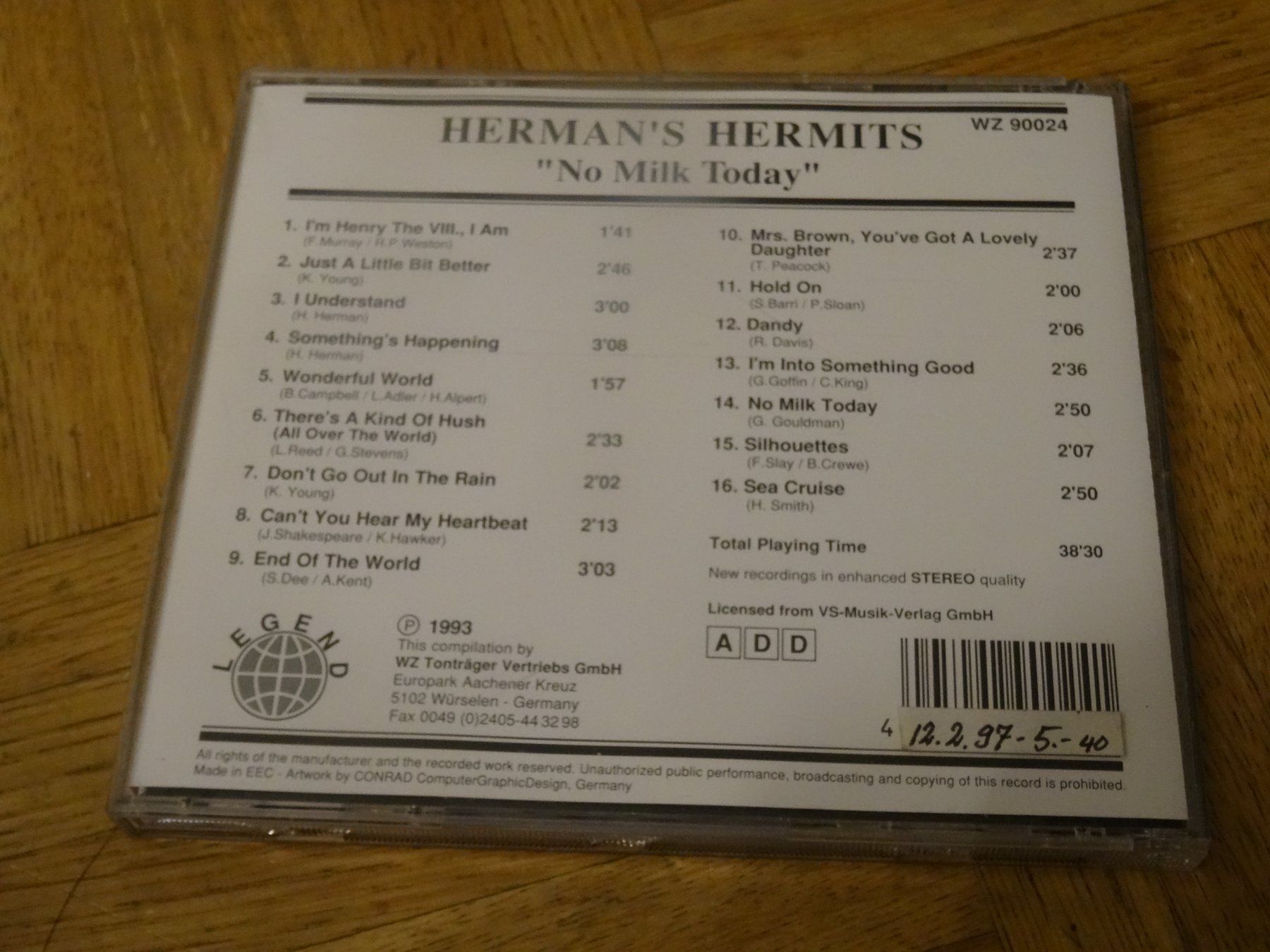 CDs: Herman's Hermits - No Milk Today CD – Gebraucht aus Olten von Disc-Ausverkauf 1