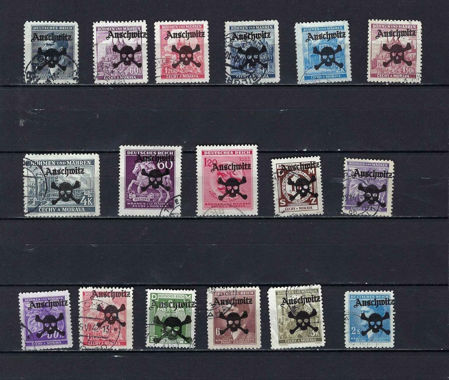 Tutti i francobolli: Böhmen & Mähren Auschwitz gest. – Usato da Lindau venduto da Rickie123