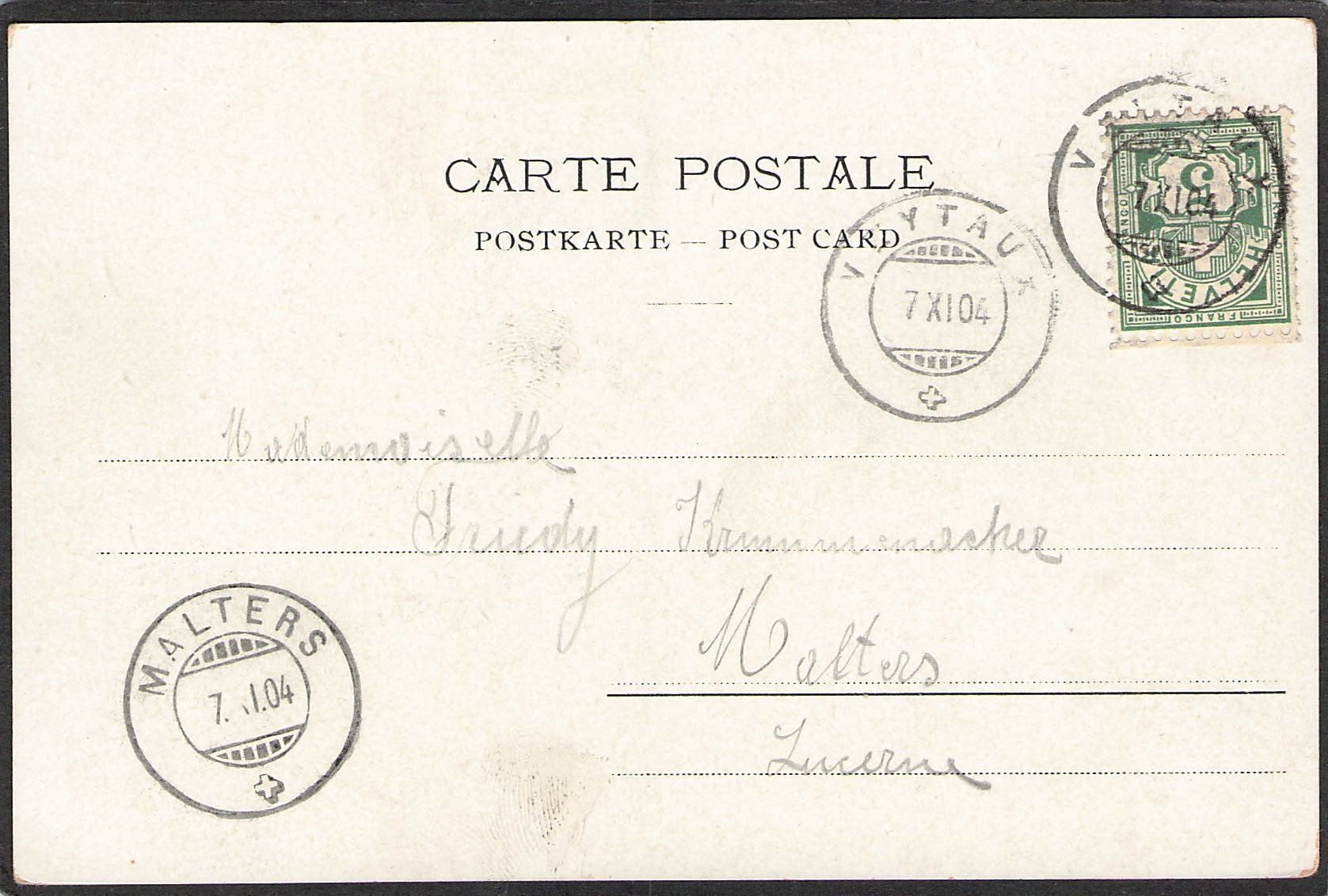 Cartoline postali: ,Les Fossés du Château de Chillon,1904 – Usato da Reichenburg venduto da ibiza18 1