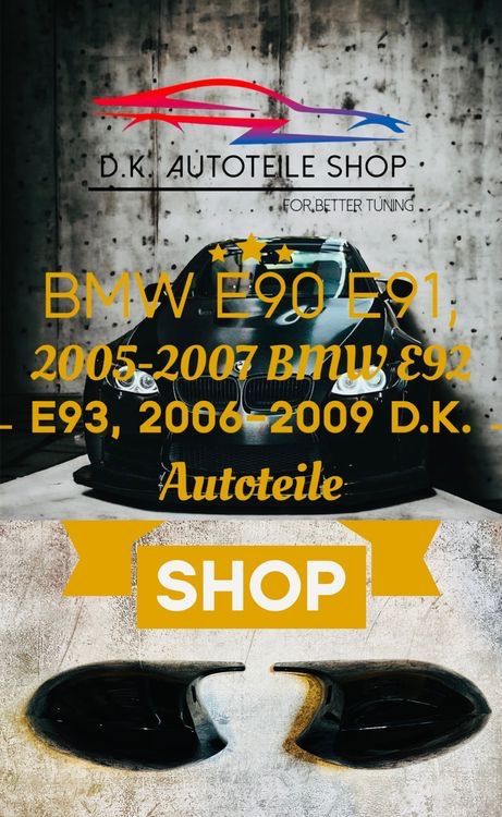 BMW Tutti pezzi di ricambio auto: BMW Spiegelkappen E90 E91 E92 E93 M schwarz glanz, 3 Serie – Nuovo e nell'imballaggio originale da Balsthal venduto da D.K.Autoteile1