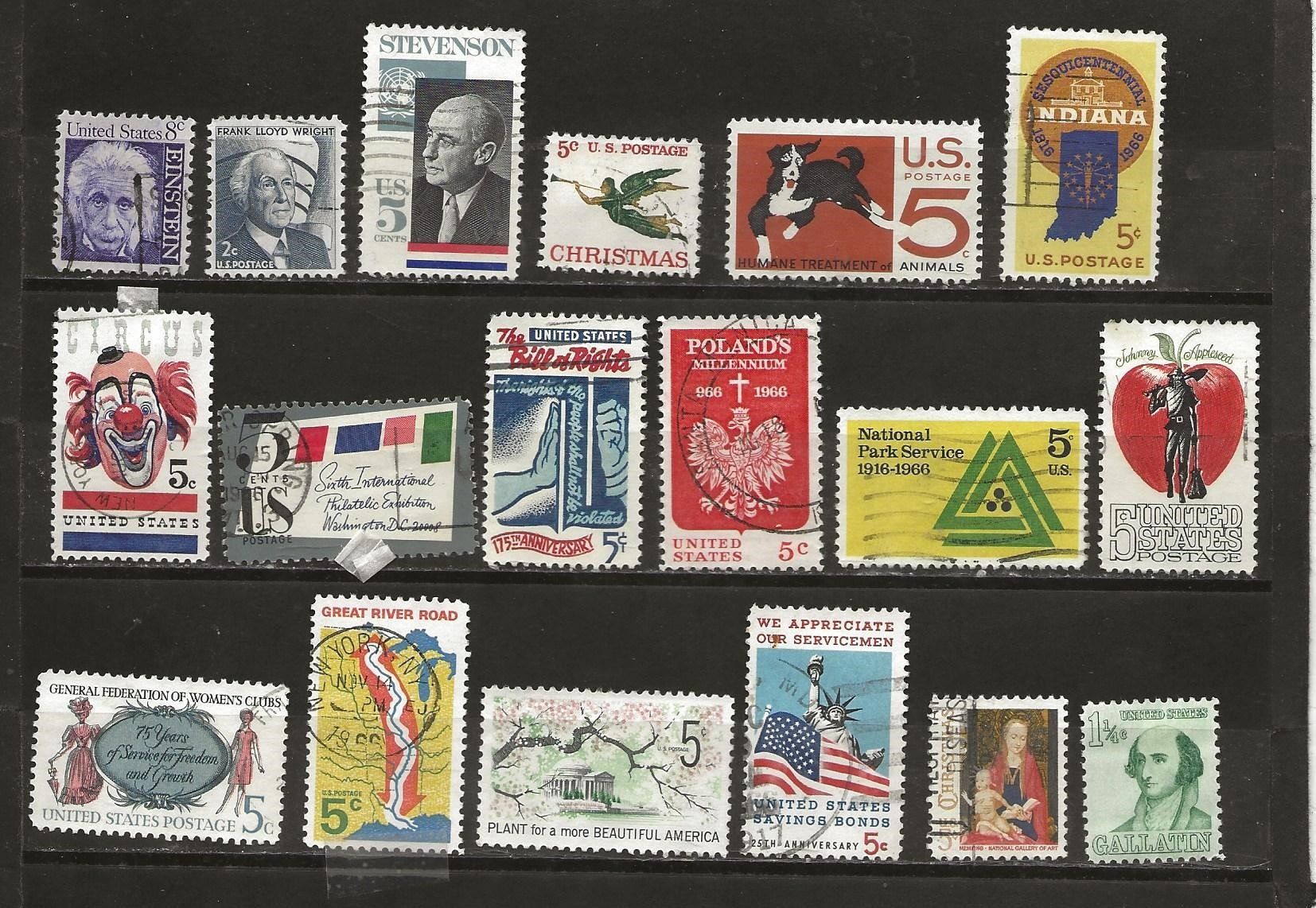 Alle Briefmarken: USA 1966 .... – Gebraucht aus Sion von PierreP01