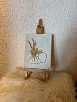 Tableau décoratif avec fleurs séchées bon état 